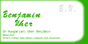 benjamin uher business card